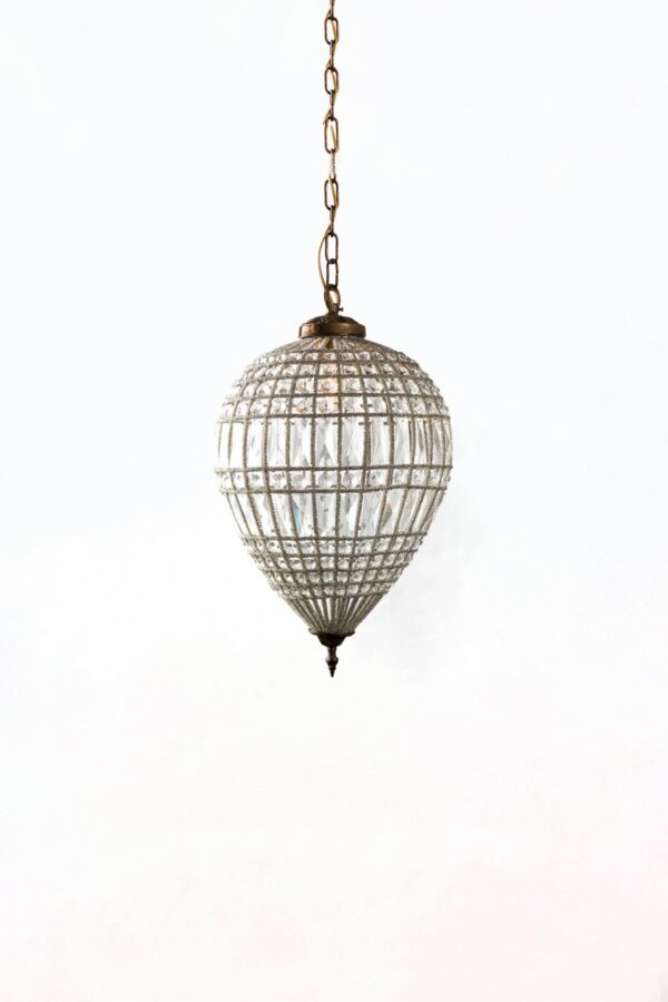 Lustre poire à pampilles M (Ref. 158  - 29x50)