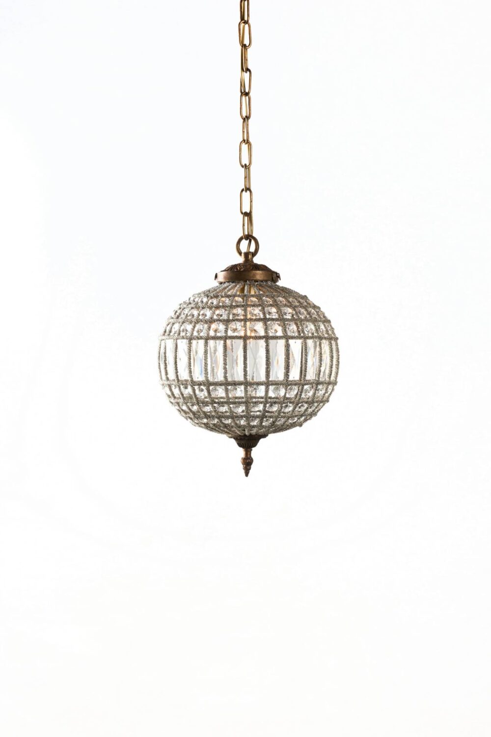Ref.117 - Lustre rond à pampilles S (30x40)