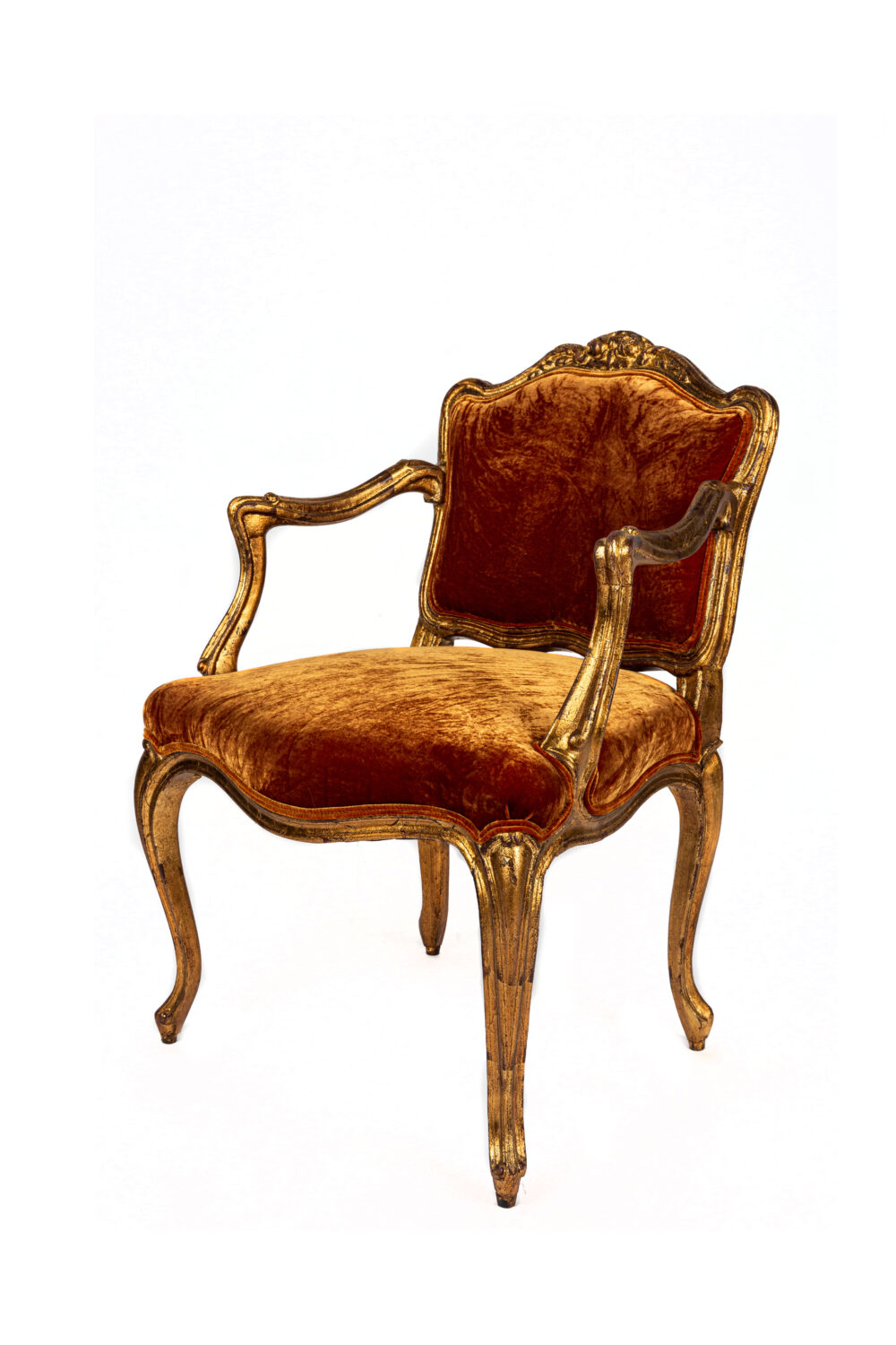 Ref. 2156 - Armchair Abby - Orange Sanquinello - Silk velvet