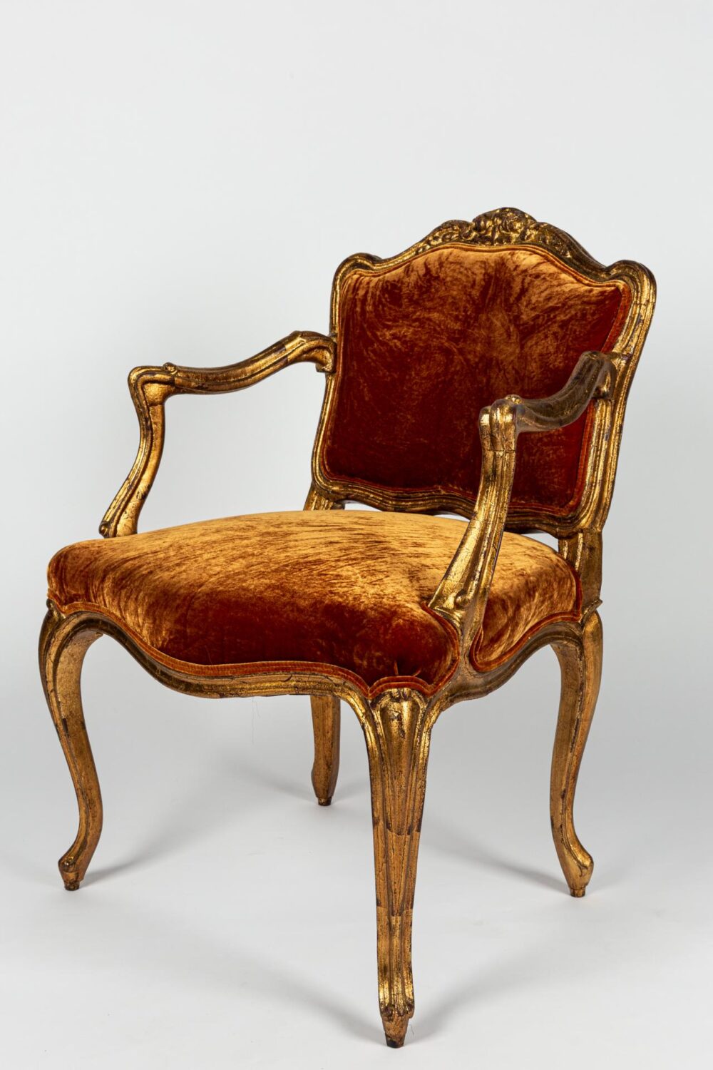 Ref. 2156 - Armchair Abby - Orange Sanquinello - Silk velvet - Image 2