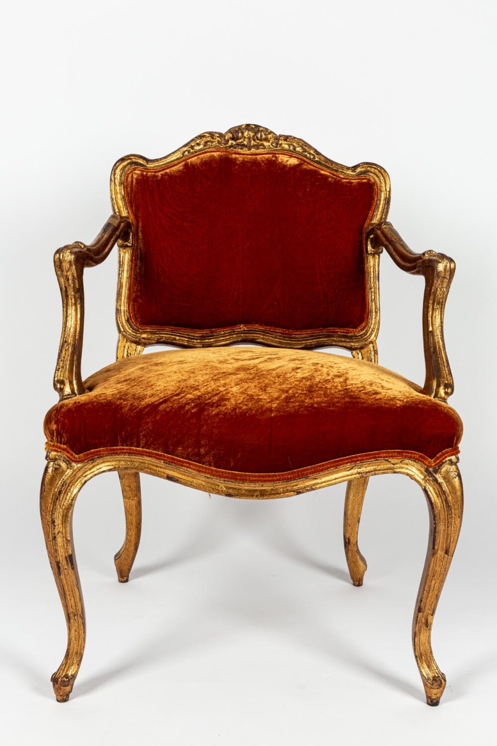 Ref. 2156 - Armchair Abby - Orange Sanquinello - Silk velvet - Image 4