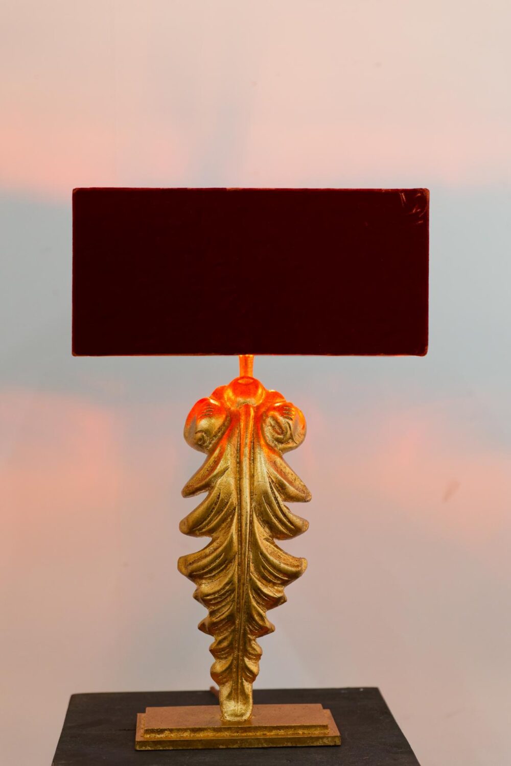 Ref. 2214 - Wooden Table lamp Olive 34x18x57 - Image 3