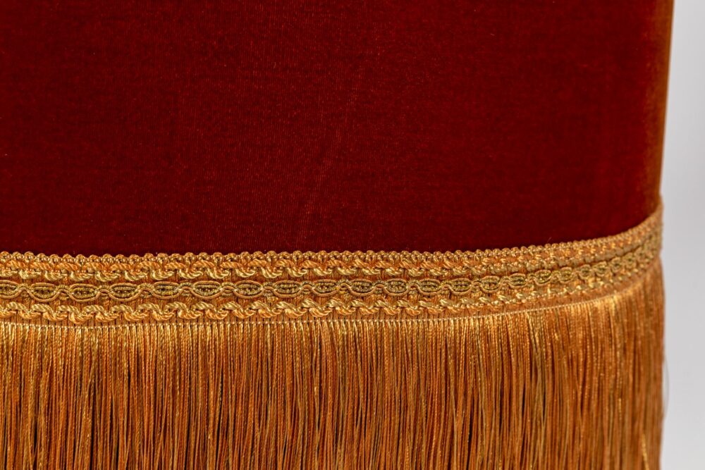 Ref. 2233 - Tabouret Fringe Orange – Image 2