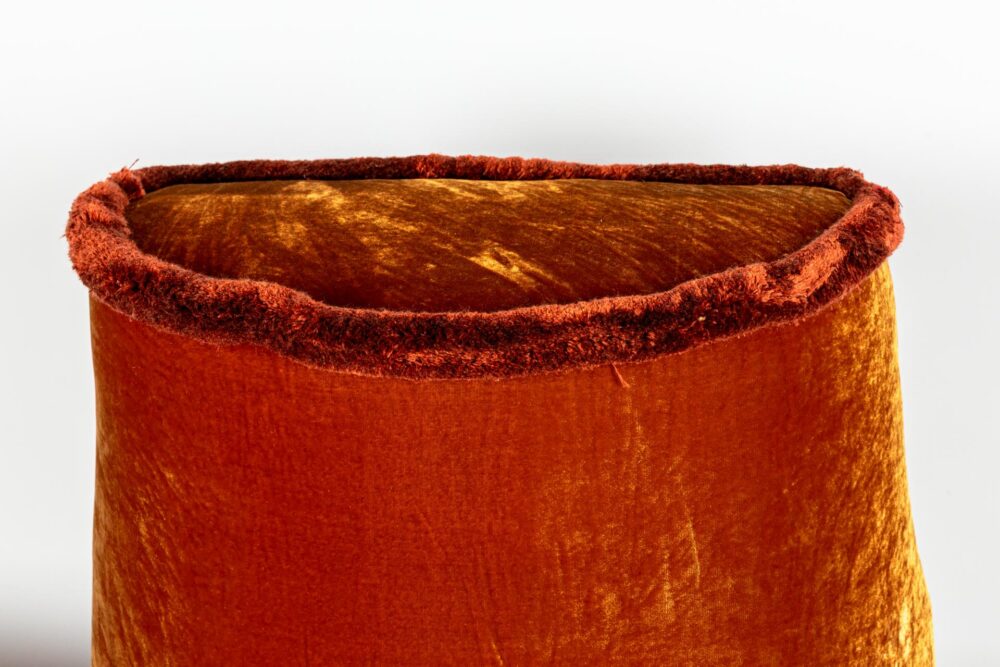 Ref. 2258- Pouf Micah demi-rond - Orange – Image 3