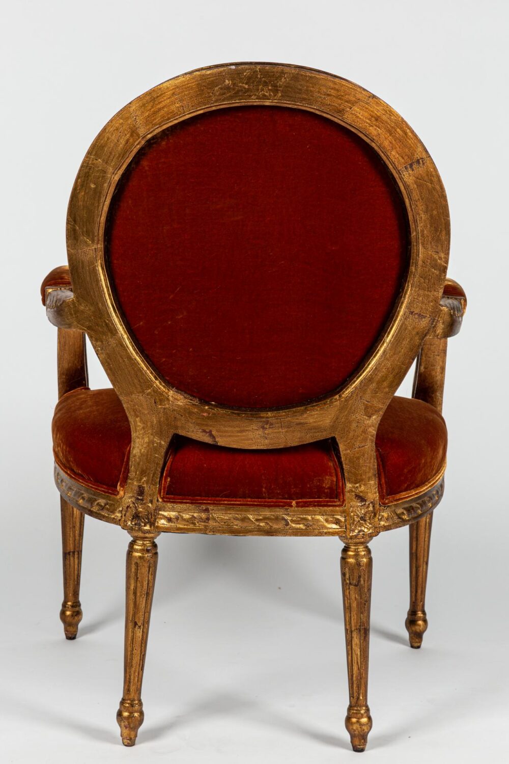 Ref. 2270 - Fauteuil Gordella - Velours de soie - Orange – Image 5