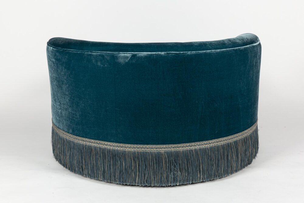 Ref. 2299 - Round Sofa - Blue - Silk velvet - Image 6