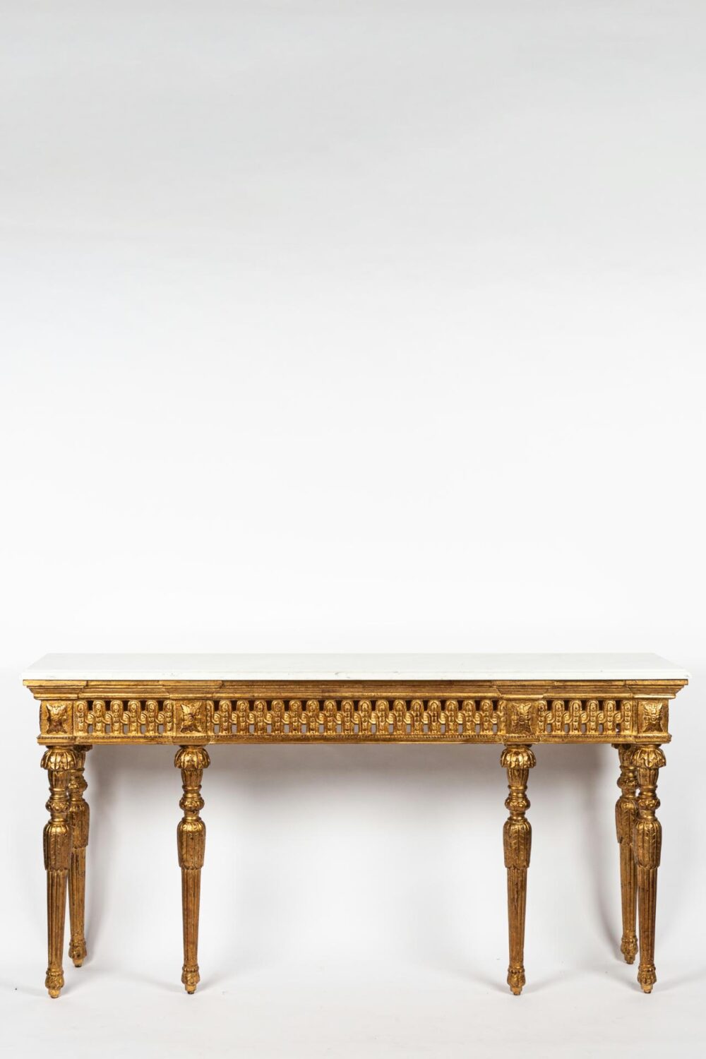 Ref. 2310WH- Console Aiden - Marbre Carrara 182 x 41 x 93