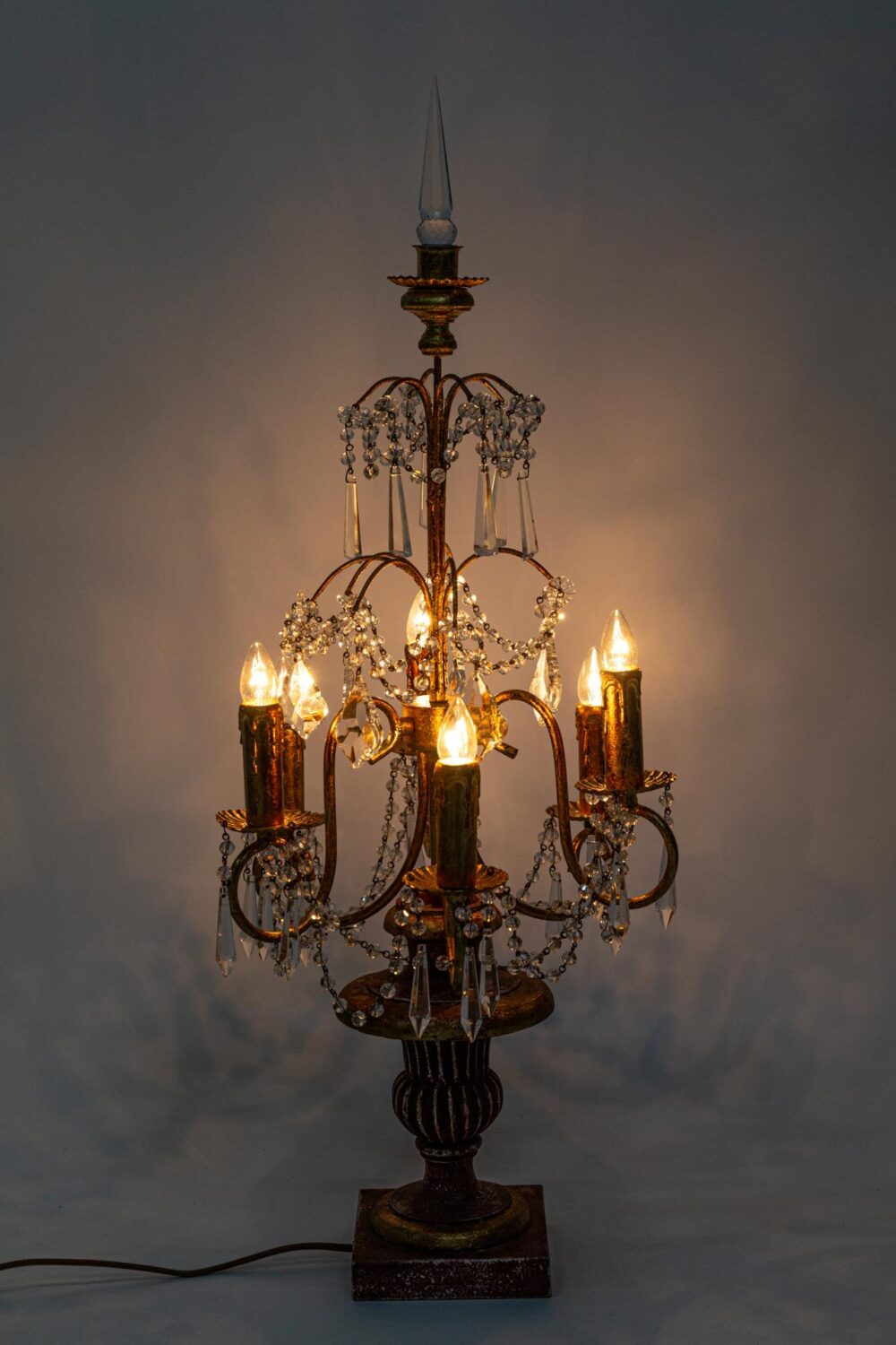 Ref 2322 - Chandelier électrifié Linda (32x32x83) – Image 2