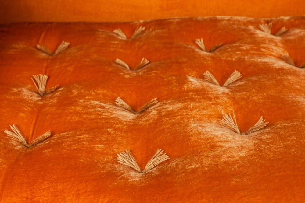 Ref. 2354 - Daybed Adrienne - Velours de soie - Doré – Image 3