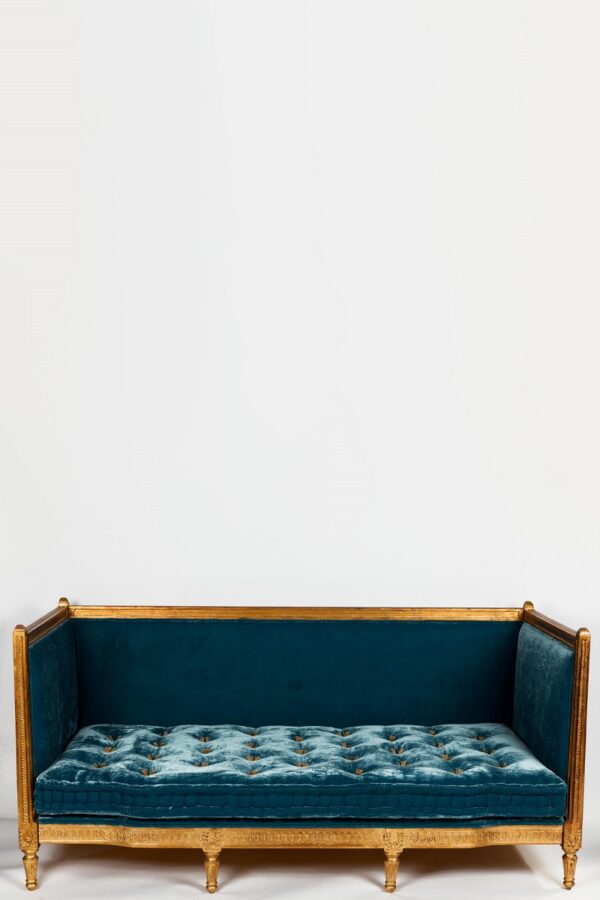 Ref. 2235 - Daybed Adrienne - Silk velvet - Blue (194x95x94)