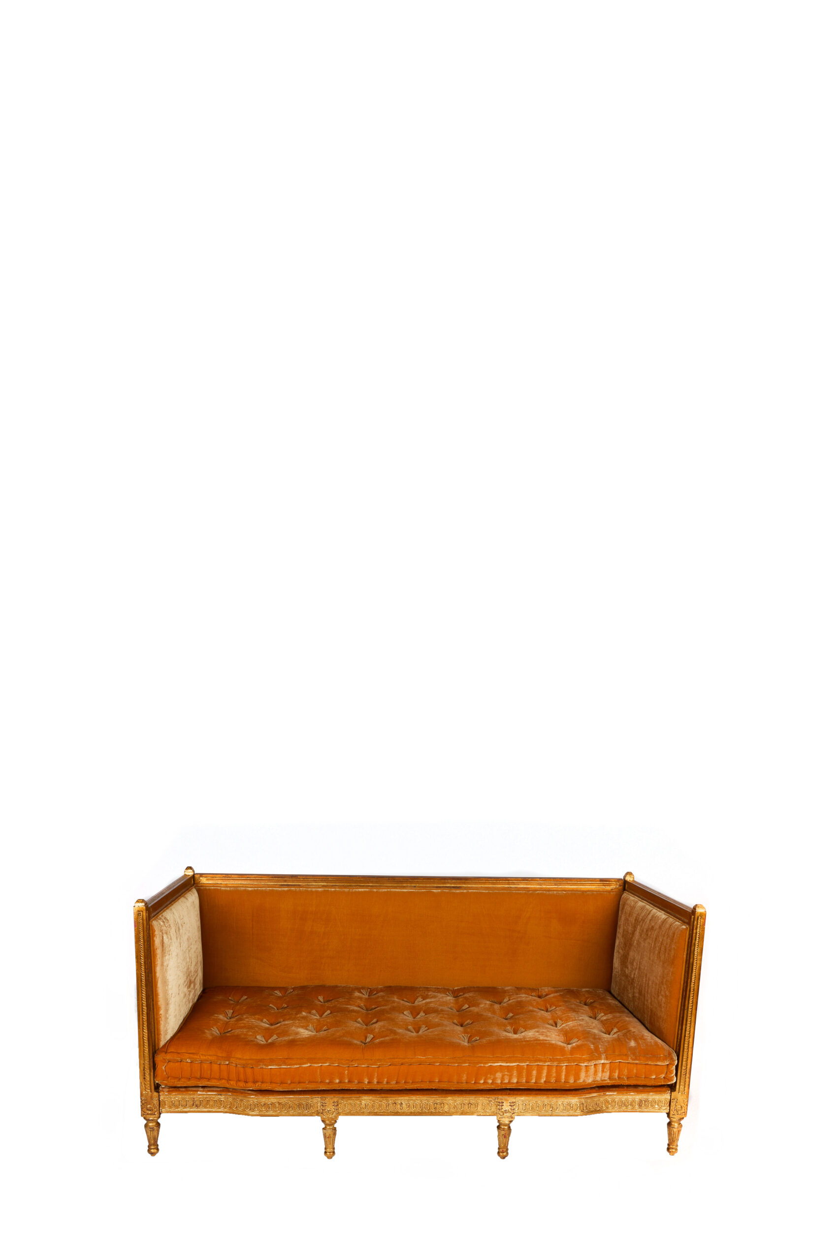Ref. 2354 - Daybed Adrienne - Velours de soie - Doré