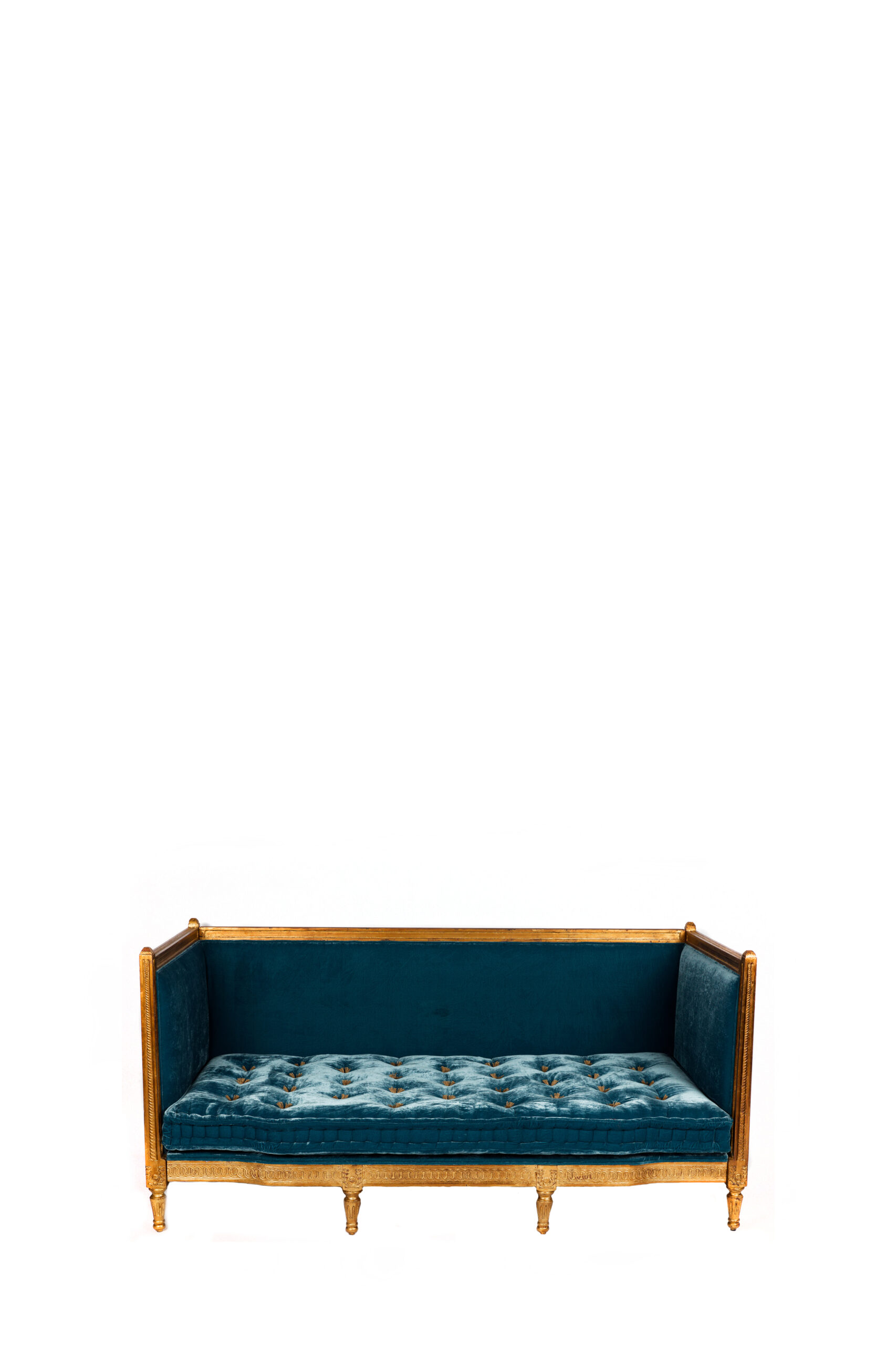Ref. 2355- Daybed Adrienne - Silk velvet - Blue (194x95x94)