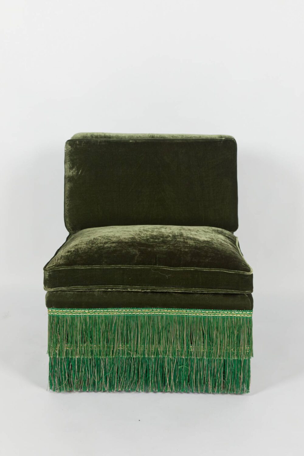 Ref. 2368 - Canapé modulable Ruby - Pièce centrale - Velours de soie vert – Image 2