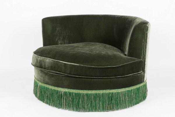 Ref. 2425 – Round Sofa – Green - Image 2