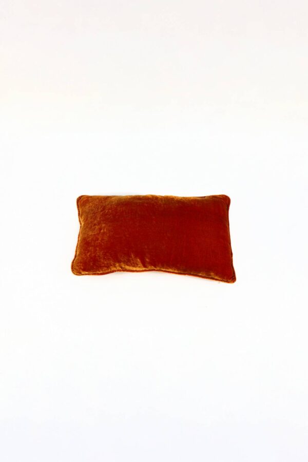 Ref. 2283 - Coussin Velours de Soie Orange 30 x 50 cm