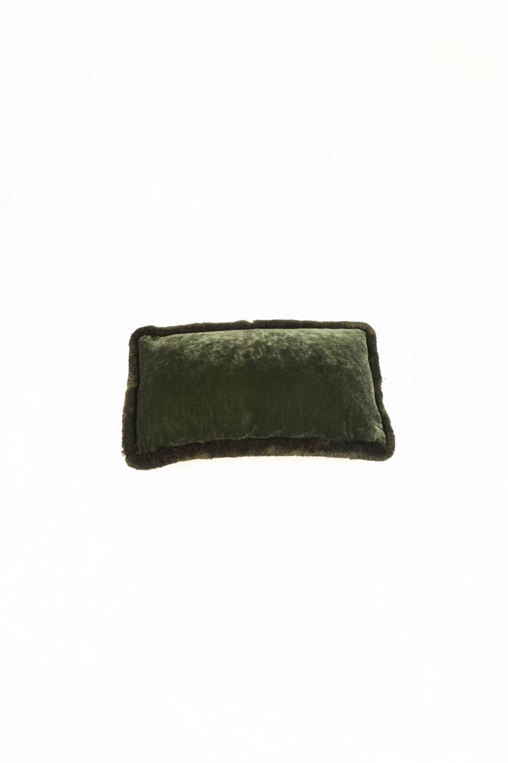 Ref. 2398 - Cushion Silk Velvet Green Mao Mao 30 x 50 cm