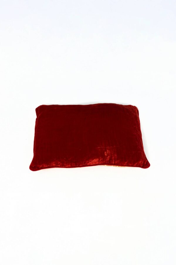 Ref. 2294 - Coussin Velours de Soie Rouge 40 x 60 cm