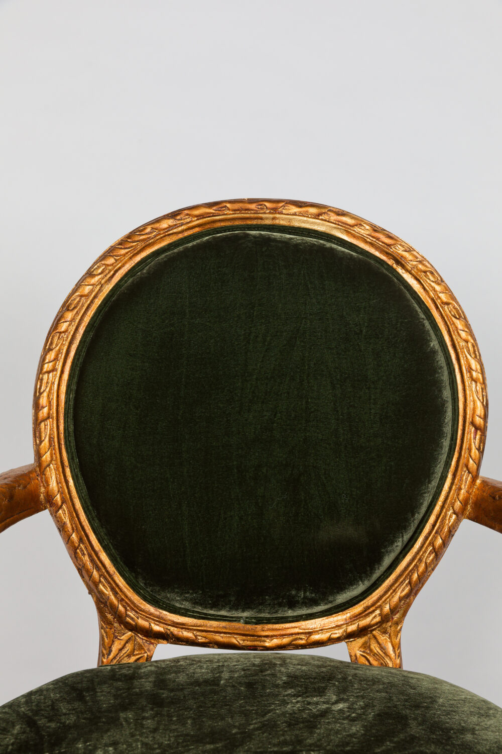 Ref. 2426 - Fauteuil Gordella - Velours de soie - Vert – Image 3