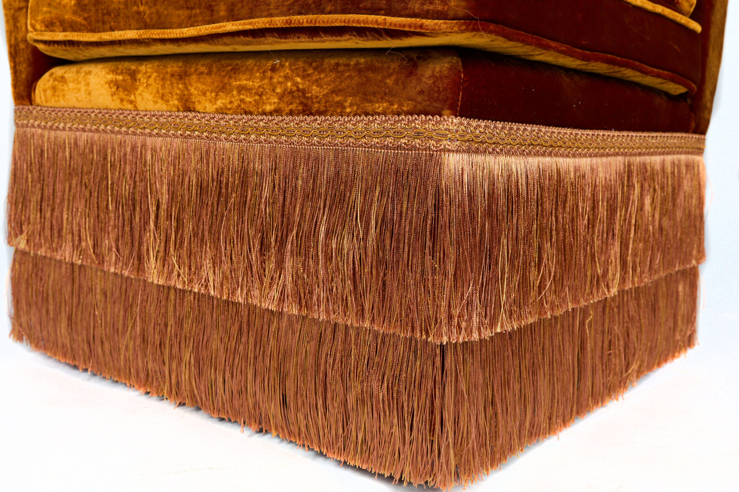 Ref. 2429 - Modular Sofa Ruby - Central - Orange Silk Velvet - Image 4